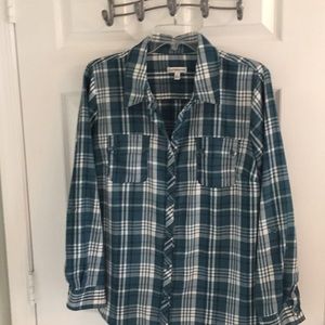 3 for $15 sale! Croft & Barrow green striped shirt